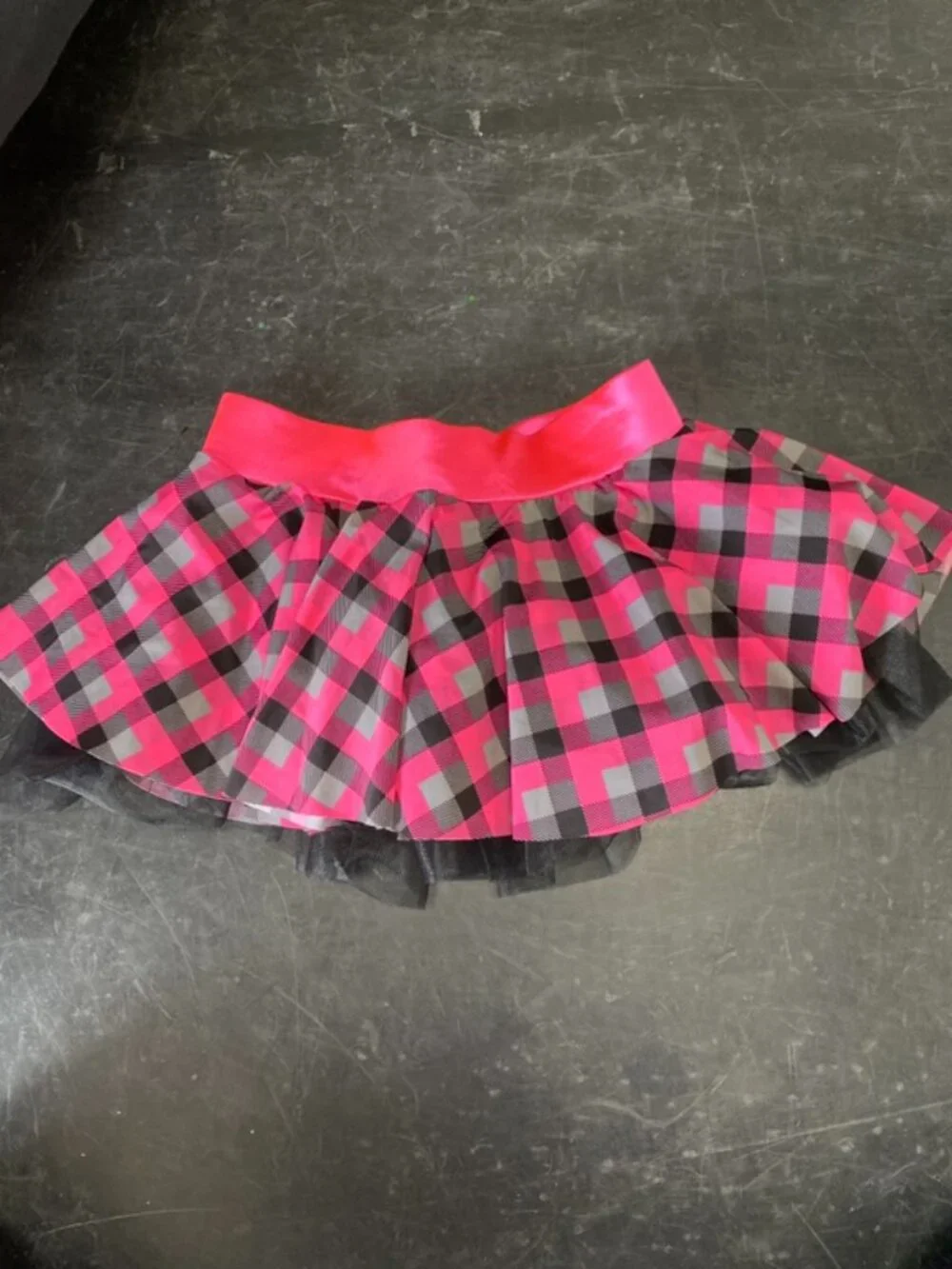 Pink and Black Plaid Tutu Skirt MC and LC Lot